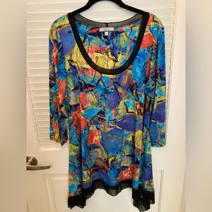 Pre-Loved Laura Max Multi-Color Tunic Top